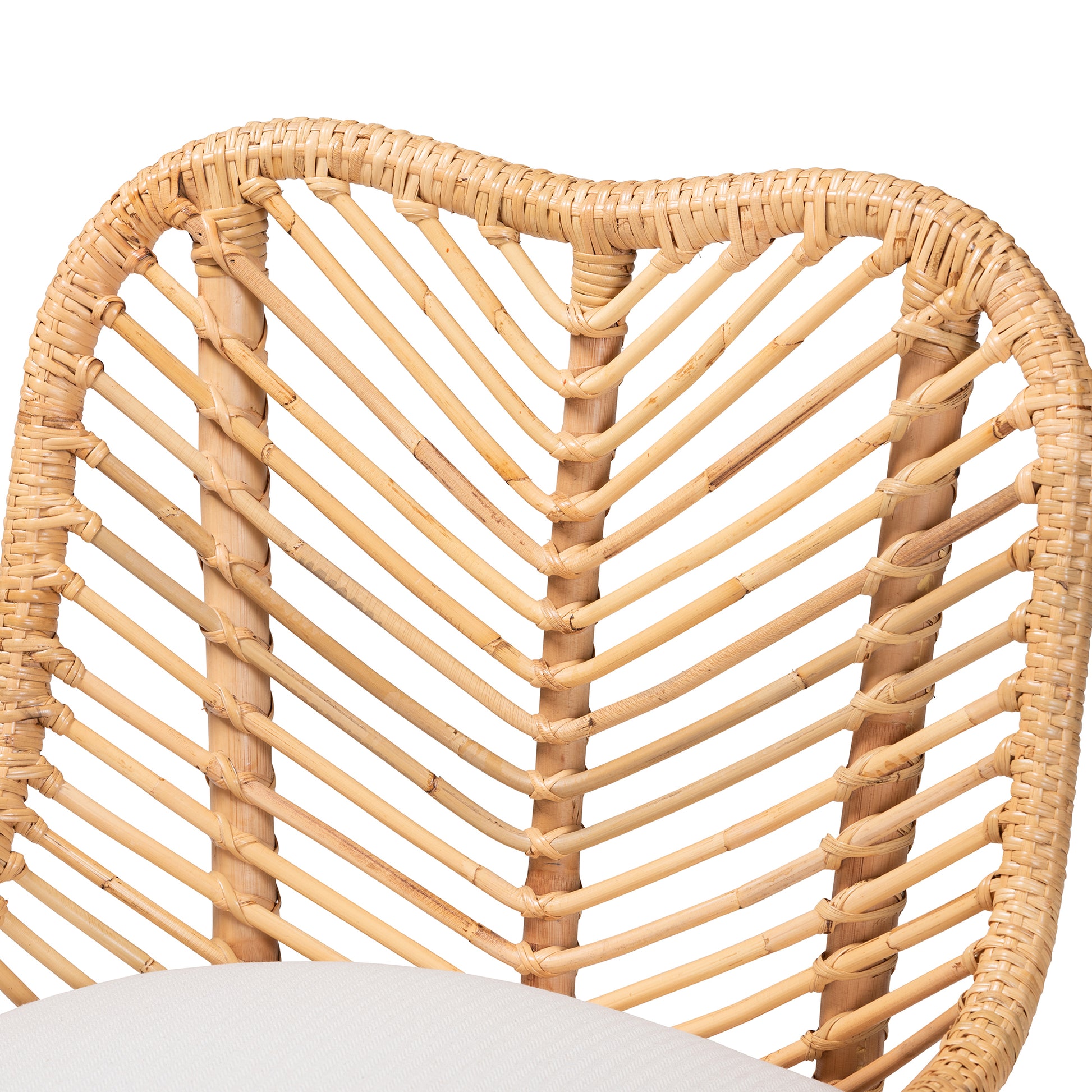 Baxton Studio bali & pari Arween Modern Bohemian Natural Brown Rattan Dining Chair | Dining Chairs | Modishstore - 6