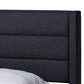 Baxton Studio Braylon Mid-Century Modern Transitional Charcoal Grey Fabric and Dark Brown Finished Wood Queen Size 3-Drawer Storage Platform Bed | Beds | Modishstore - 7