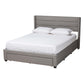 Baxton Studio Braylon Mid-Century Modern Transitional Light Grey Fabric and Dark Brown Finished Wood Full Size 3-Drawer Storage Platform Bed | Beds | Modishstore - 2
