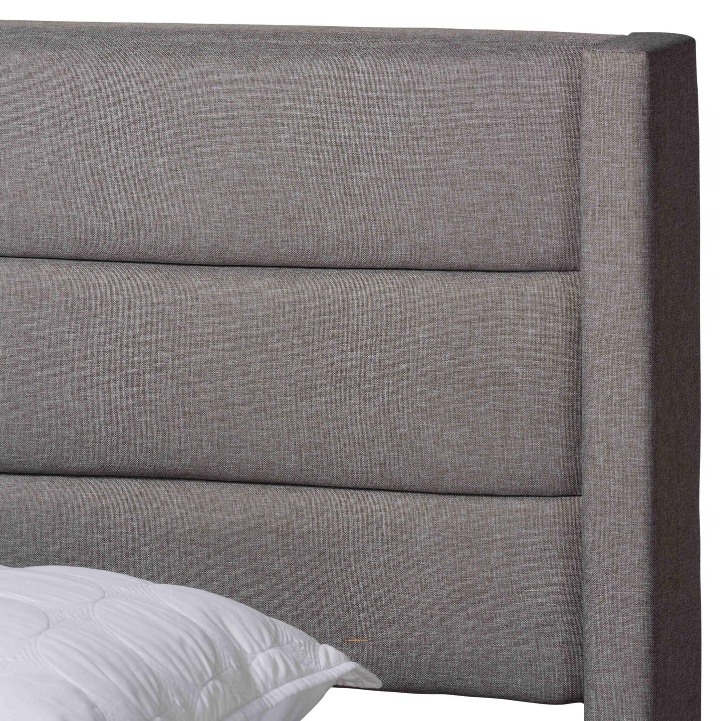 Baxton Studio Braylon Mid-Century Modern Transitional Light Grey Fabric and Dark Brown Finished Wood Full Size 3-Drawer Storage Platform Bed | Beds | Modishstore - 7