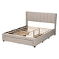 Baxton Studio Coronado Mid-Century Modern Transitional Beige Fabric Full Size 3-Drawer Storage Platform Bed | Beds | Modishstore - 5