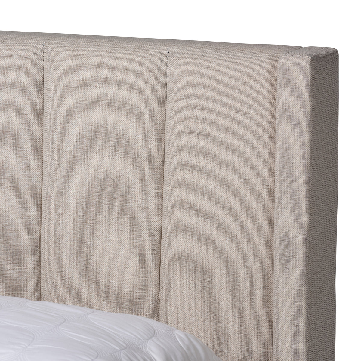 Baxton Studio Coronado Mid-Century Modern Transitional Beige Fabric Full Size 3-Drawer Storage Platform Bed | Beds | Modishstore - 7