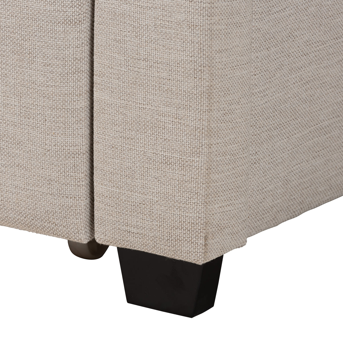 Baxton Studio Coronado Mid-Century Modern Transitional Beige Fabric Full Size 3-Drawer Storage Platform Bed | Beds | Modishstore - 10