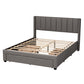 Baxton Studio Coronado Mid-Century Modern Transitional Beige Fabric Full Size 3-Drawer Storage Platform Bed | Beds | Modishstore - 15