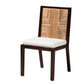 Baxton Studio bali & pari Joana Modern Bohemian Dark Brown Mahogany Wood and Natural Seagrass Dining Side Chair | Dining Chairs | Modishstore - 2
