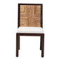 Baxton Studio bali & pari Joana Modern Bohemian Dark Brown Mahogany Wood and Natural Seagrass Dining Side Chair | Dining Chairs | Modishstore - 3