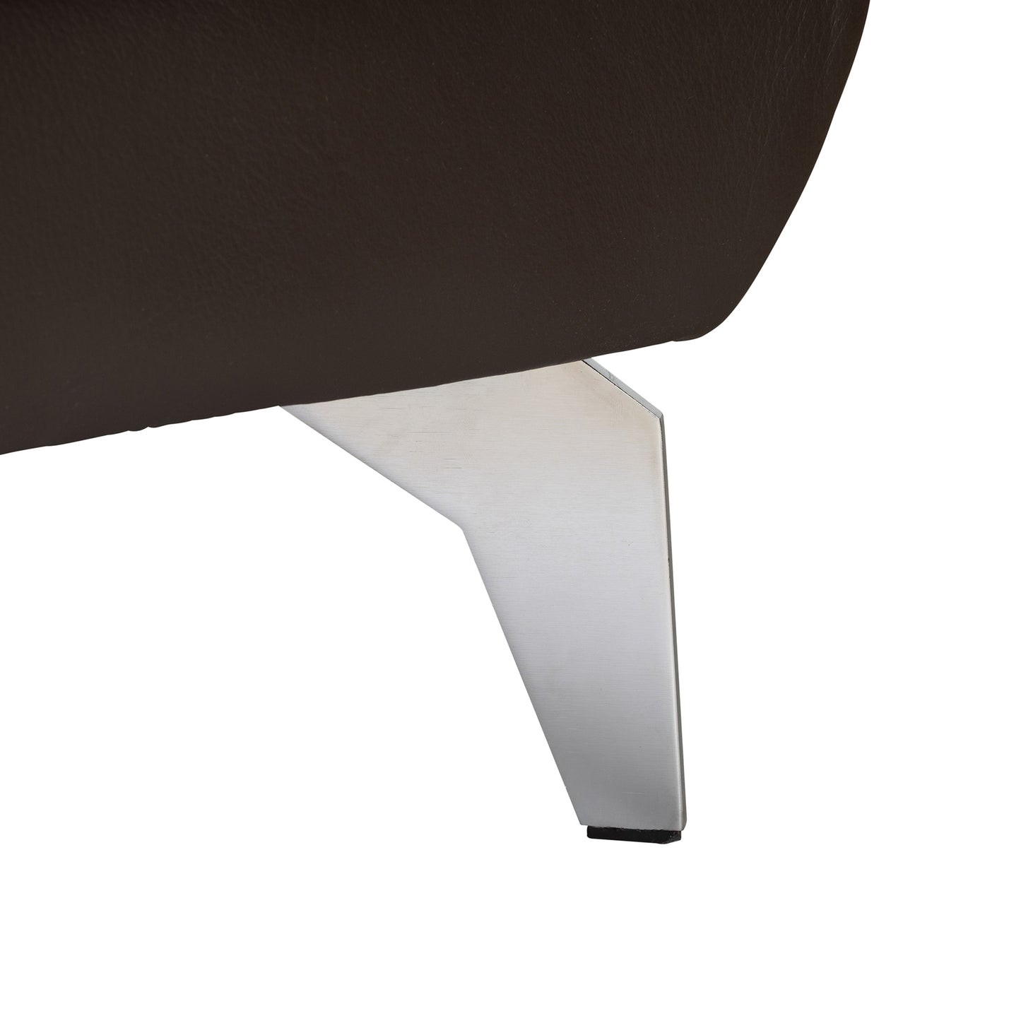 Baxton Studio Townsend Modern Brown Full Leather Sectional Sofa with Right Facing Chaise | Sectional | Modishstore - 4