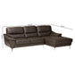 Baxton Studio Townsend Modern Brown Full Leather Sectional Sofa with Right Facing Chaise | Sectional | Modishstore - 7