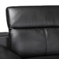Baxton Studio Reverie Modern Black Full  Leather Sectional Sofa with Right Facing Chaise | Sectional | Modishstore - 5