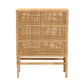 Baxton Studio bali & pari Vivan Modern Bohemian Natural Brown Rattan and Mahogany Wood 3-Shelf Storage Cabinet | Cabinets | Modishstore - 6