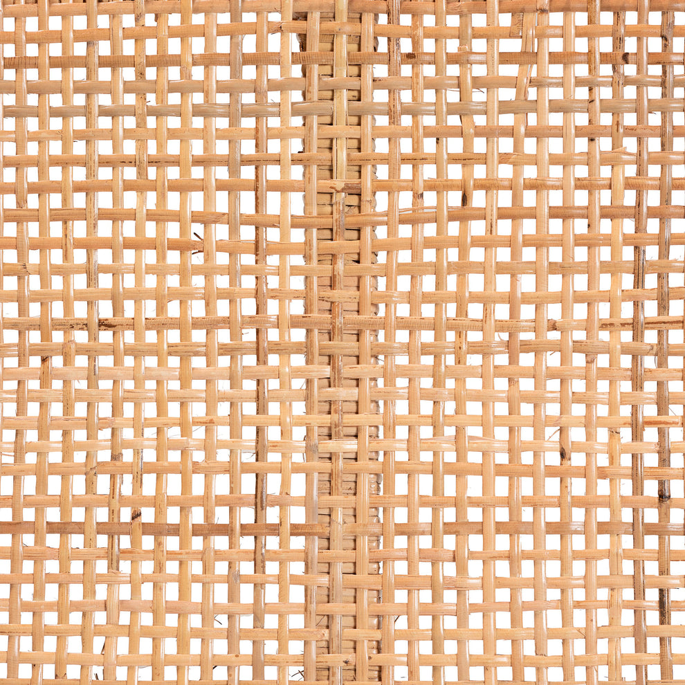 Baxton Studio bali & pari Abelia Modern Bohemian Natural Rattan and Mahogany Wood Short Accent Bench | Benches | Modishstore - 7