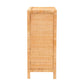 Baxton Studio bali & pari Vaere Modern Bohemian Natural Brown Rattan and Mahogany Wood Storage Cabinet | Cabinets | Modishstore - 4