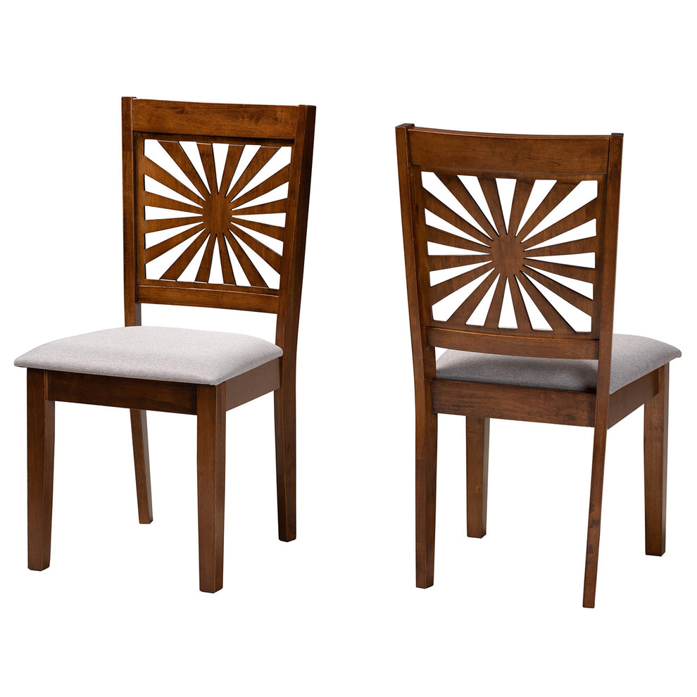 Baxton Studio Olympia Modern Beige Fabric and Espresso Brown Finished Wood Dining Chair | Dining Chairs | Modishstore - 13