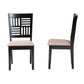 Baxton Studio Deanna Modern Beige Fabric and Dark Brown Finished Wood 2-Piece Dining Chair Set | Dining Chairs | Modishstore - 4