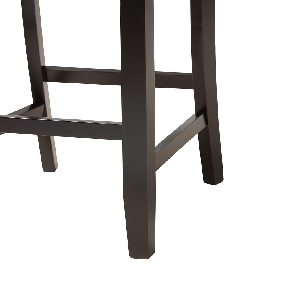 Baxton Studio Florencia Modern Beige Fabric and Espresso Brown Finished Wood Counter Stool | Counter Stools | Modishstore - 15