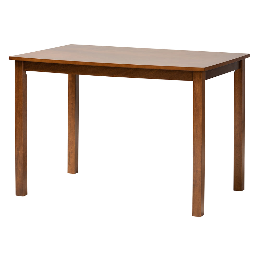 Baxton Studio Genesis Modern Grey Fabric and Walnut Brown Finished Wood 5-Piece Dining Set | Dining Sets | Modishstore - 6