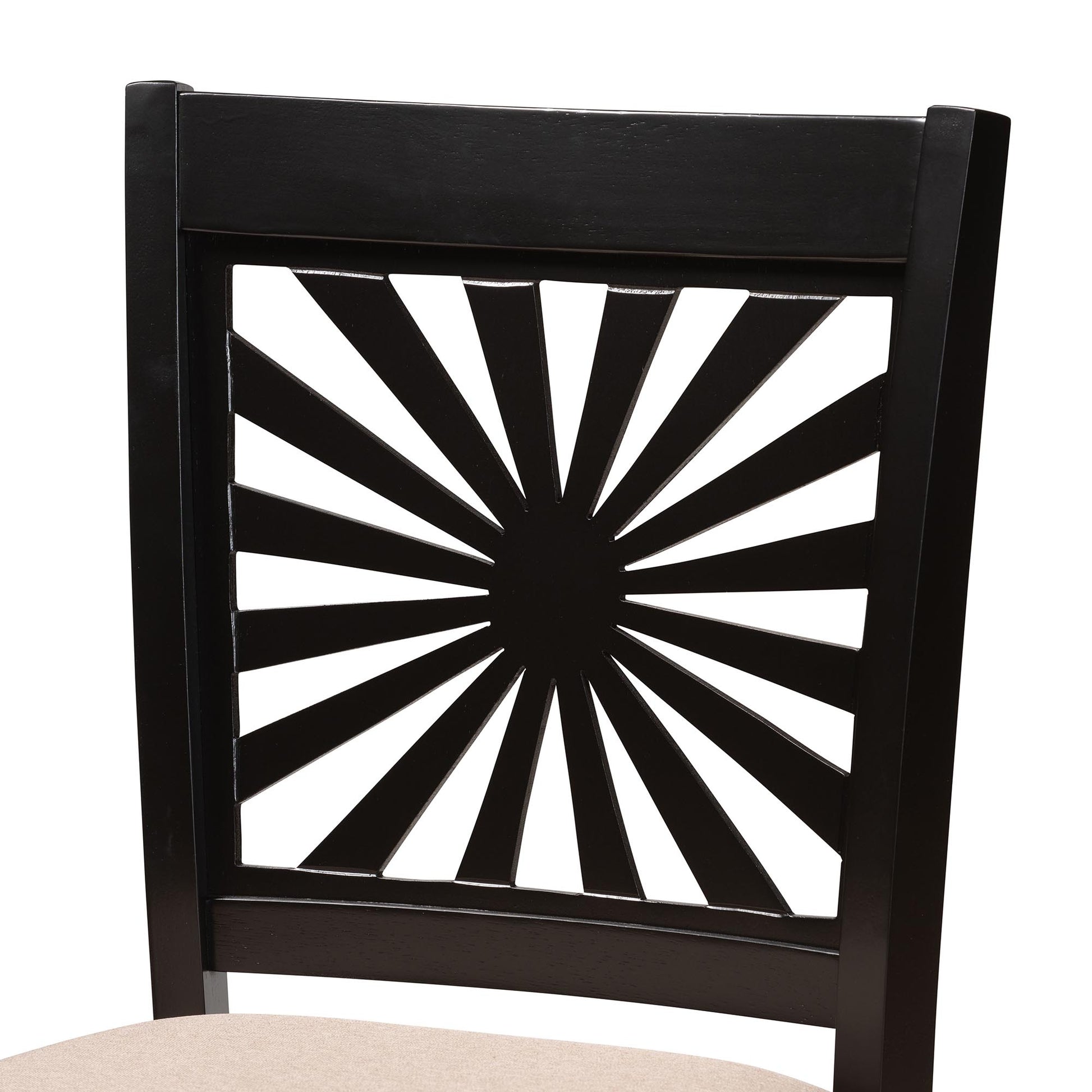 Baxton Studio Olympia Modern Beige Fabric and Espresso Brown Finished Wood Counter Stool | Counter Stools | Modishstore - 5