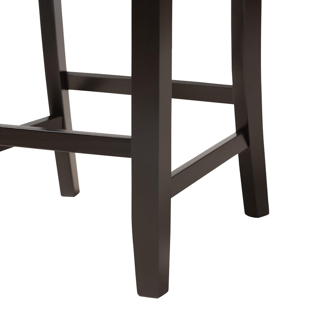 Baxton Studio Olympia Modern Beige Fabric and Espresso Brown Finished Wood Counter Stool | Counter Stools | Modishstore - 6