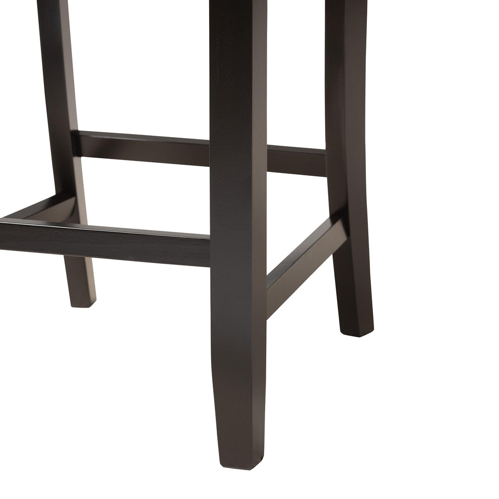 Baxton Studio Olympia Modern Beige Fabric and Espresso Brown Finished Wood Counter Stool | Counter Stools | Modishstore - 15