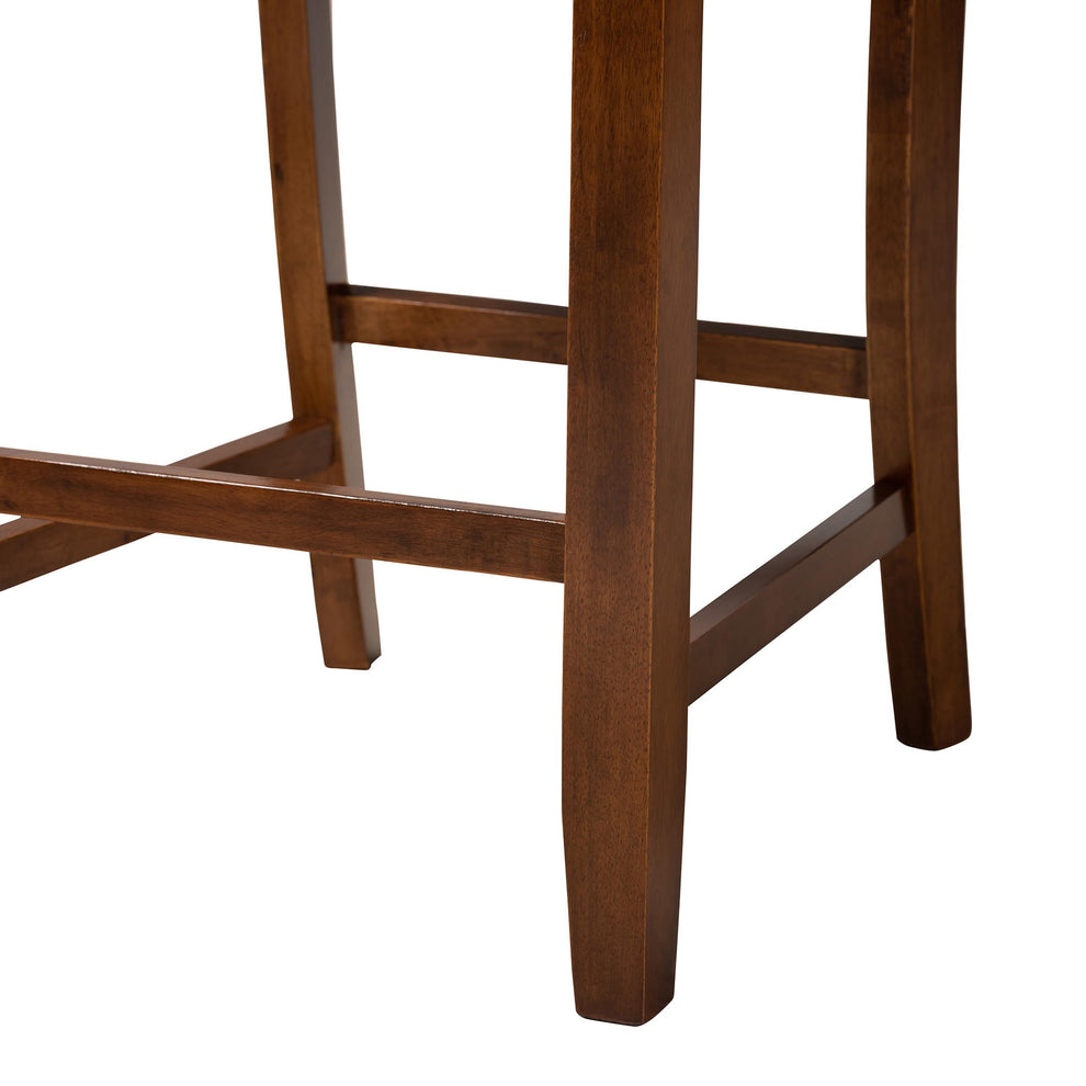 Baxton Studio Olympia Modern Beige Fabric and Espresso Brown Finished Wood Counter Stool | Counter Stools | Modishstore - 24
