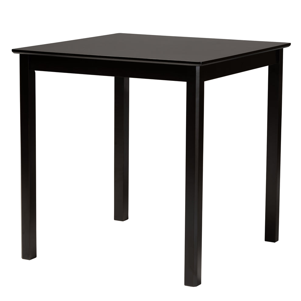 Baxton Studio Genesis Modern Beige Fabric and Dark Brown Finished Wood 5-Piece Pub Set | Bar Stools & Table | Modishstore - 6
