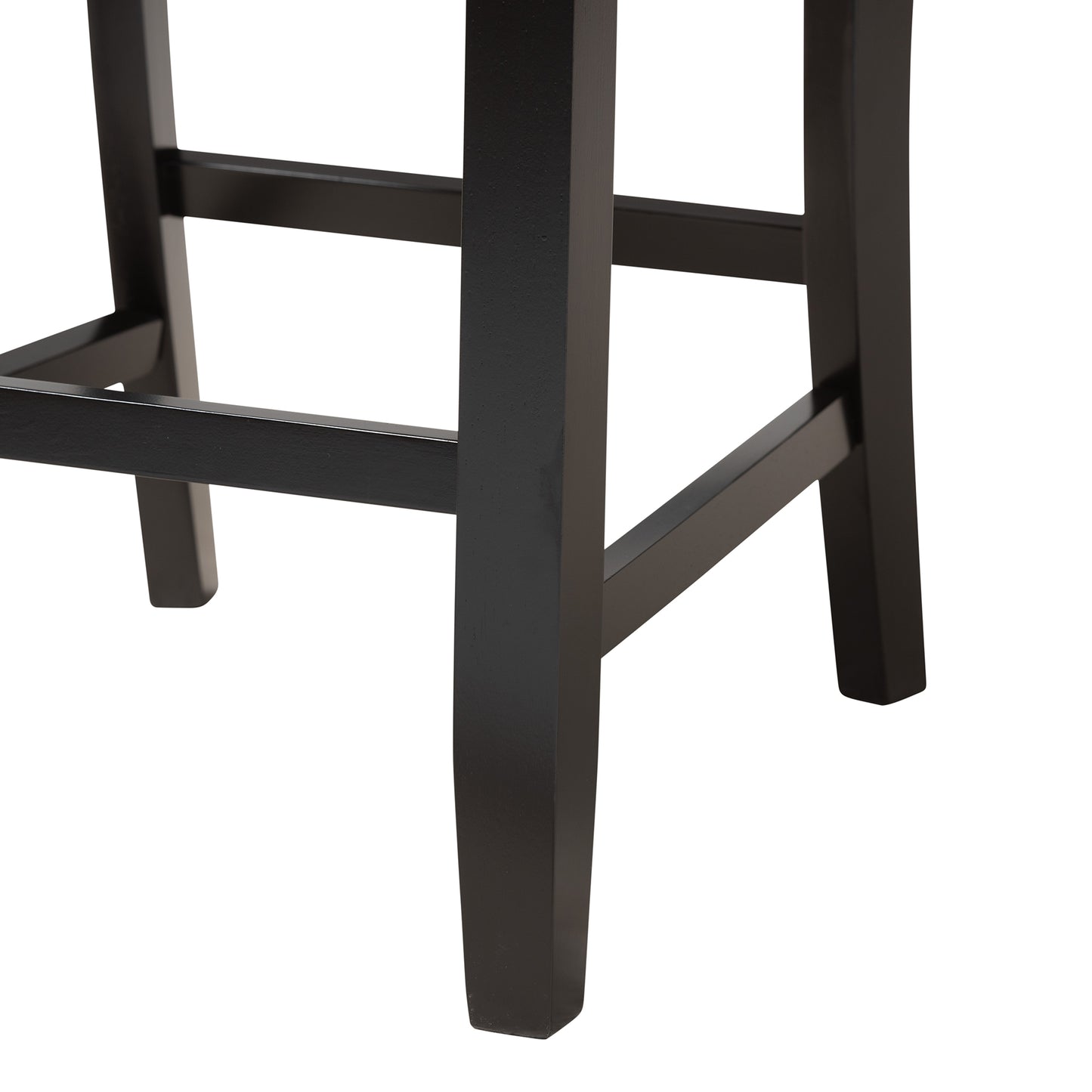 Baxton Studio Genesis Modern Beige Fabric and Dark Brown Finished Wood 5-Piece Pub Set | Bar Stools & Table | Modishstore - 9