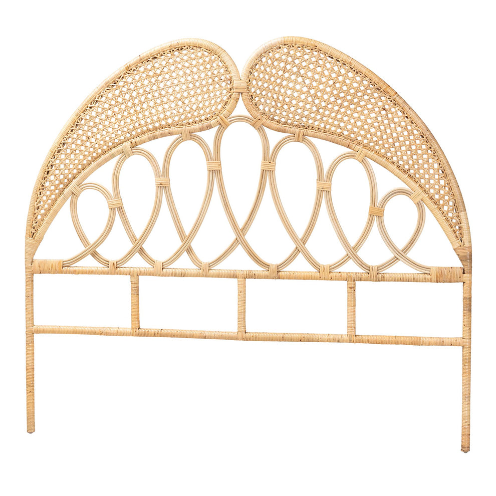 Baxton Studio bali & pari Onika Modern Bohemian Natural Brown Rattan Queen Size Standalone Headboard | Headboards | Modishstore - 2