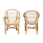 Baxton Studio bali & pari Zara Modern Bohemian Natural Rattan 2-Piece Accent Chair Set | Accent Chairs | Modishstore - 5