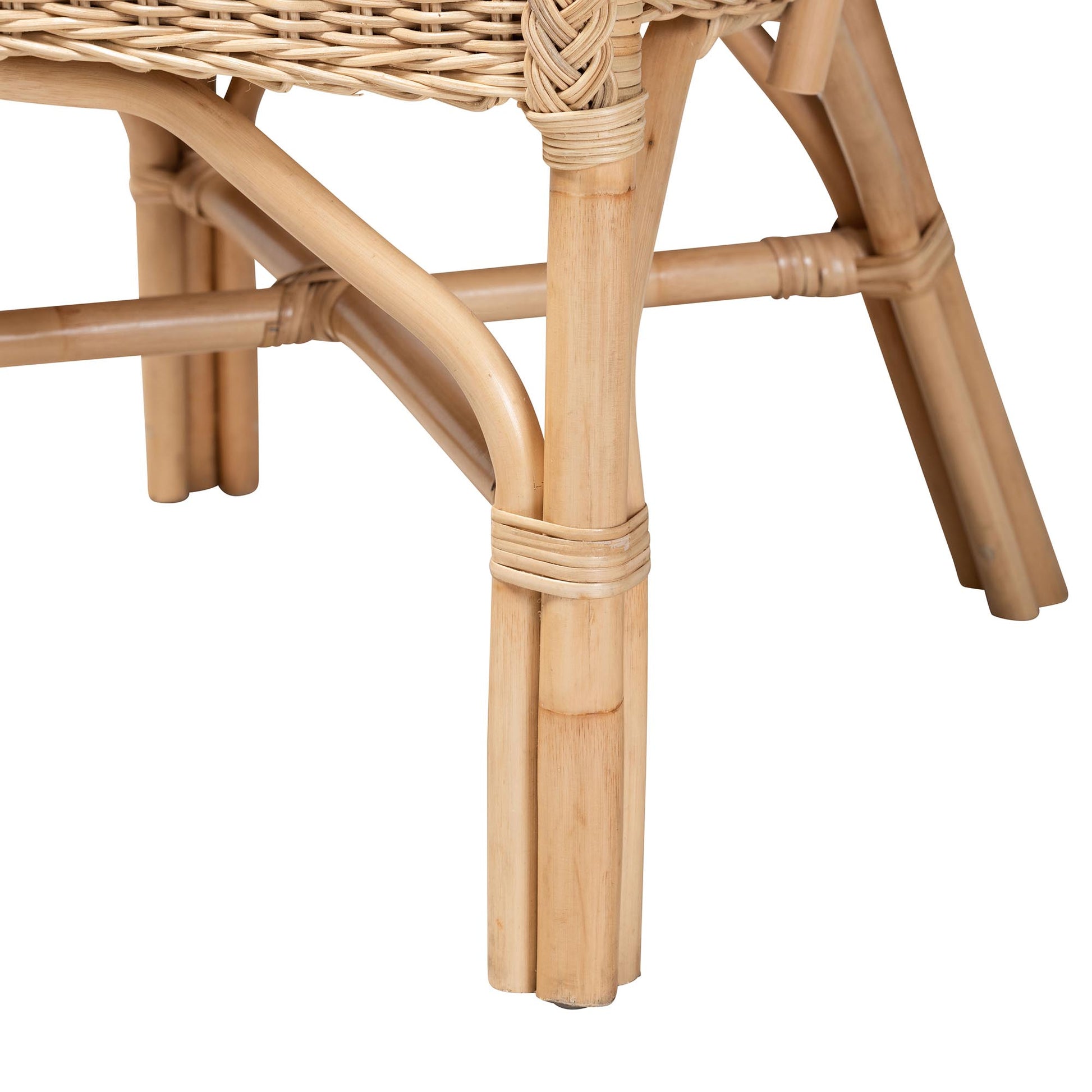 Baxton Studio bali & pari Zara Modern Bohemian Natural Rattan 2-Piece Accent Chair Set | Accent Chairs | Modishstore - 8