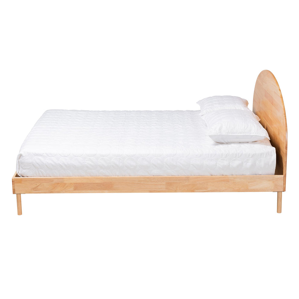 Baxton Studio Denton Japandi Natural Brown Finished Wood Queen Size Platform Bed | Beds | Modishstore - 3