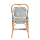 Baxton Studio bali & pari Luciana Modern French Blue and White Weaving Natural Rattan Bistro Chair | Dining Chairs | Modishstore - 5