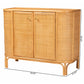 Baxton Studio bali & pari Serissa Modern Bohemian Natural Brown Rattan 2-Door Storage Cabinet | Cabinets | Modishstore - 10