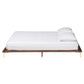 Baxton Studio Channary Mid-Century Modern Transitional Walnut Brown Finished Wood and Gold Metal King Size Bed Frame | Beds | Modishstore - 3