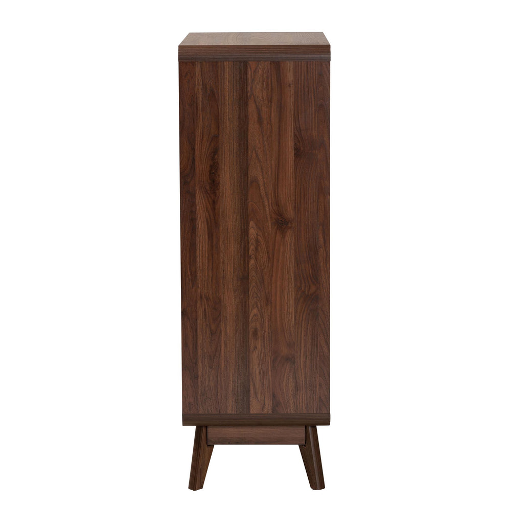 Baxton Studio Markell Mid-Century Modern Transitional Walnut Brown Finished Wood 5-Drawer Storage Chest | Drawers | Modishstore - 7