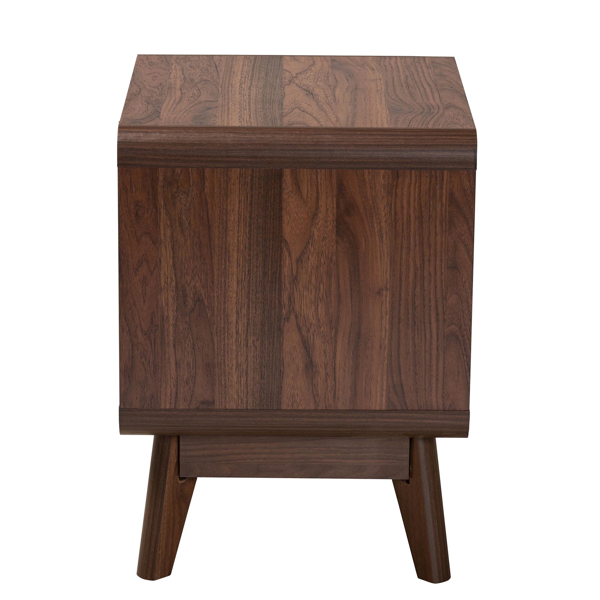 Baxton Studio Markell Mid-Century Transitional Walnut Brown Finished Wood 2-Drawer Nightstand | Nightstands | Modishstore - 5