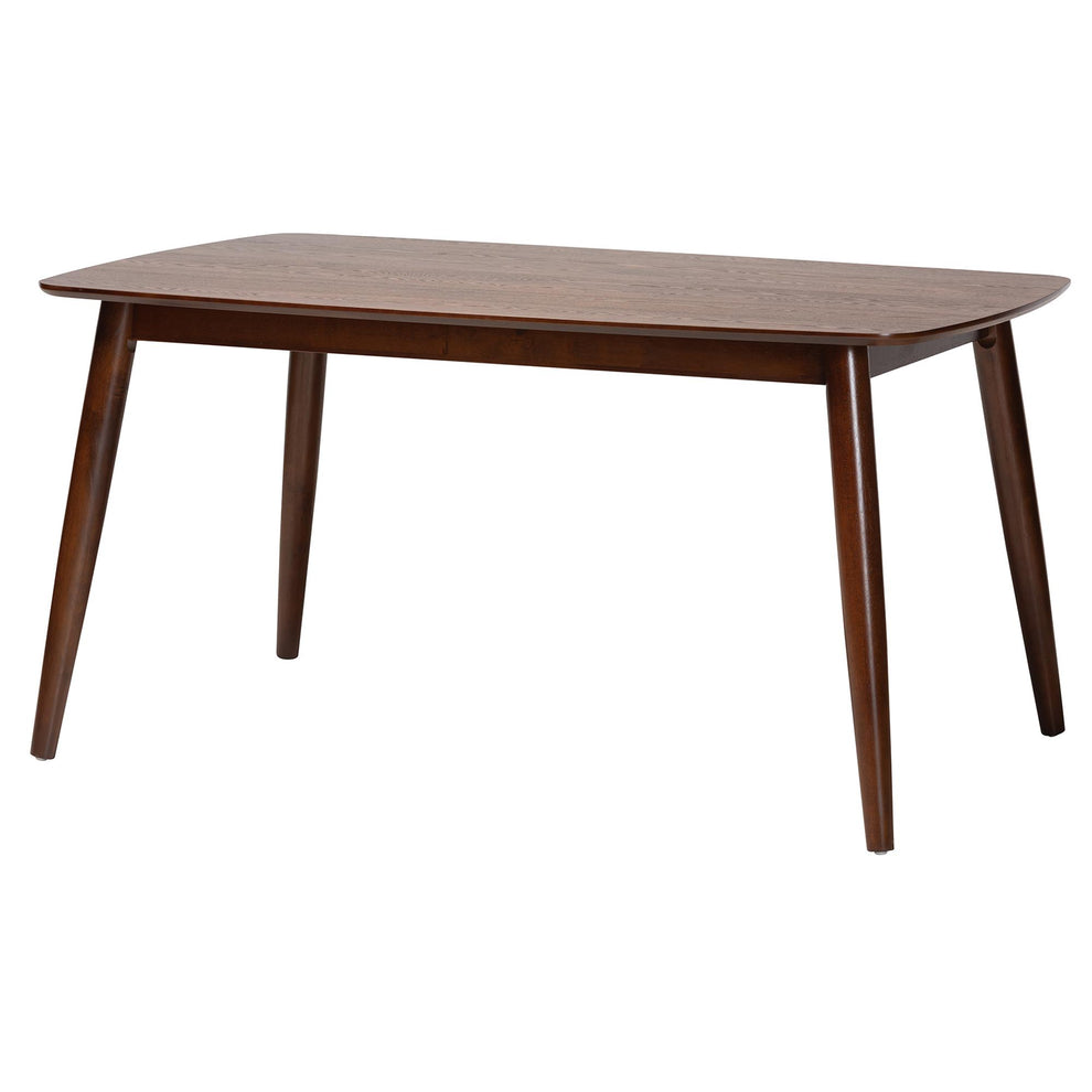 Baxton Studio Flora Mid-Century Modern Black Finished Wood Dining Table | Dining Tables | Modishstore - 20