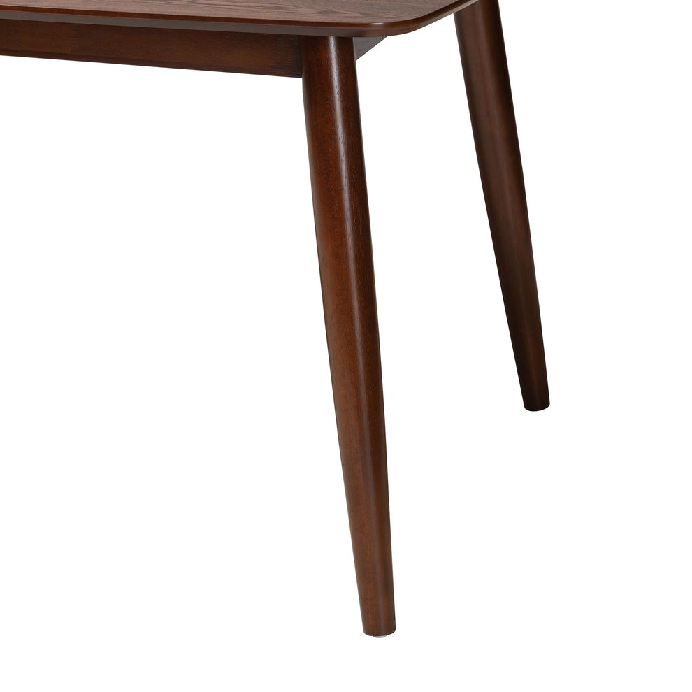 Baxton Studio Flora Mid-Century Modern Black Finished Wood Dining Table | Dining Tables | Modishstore - 23