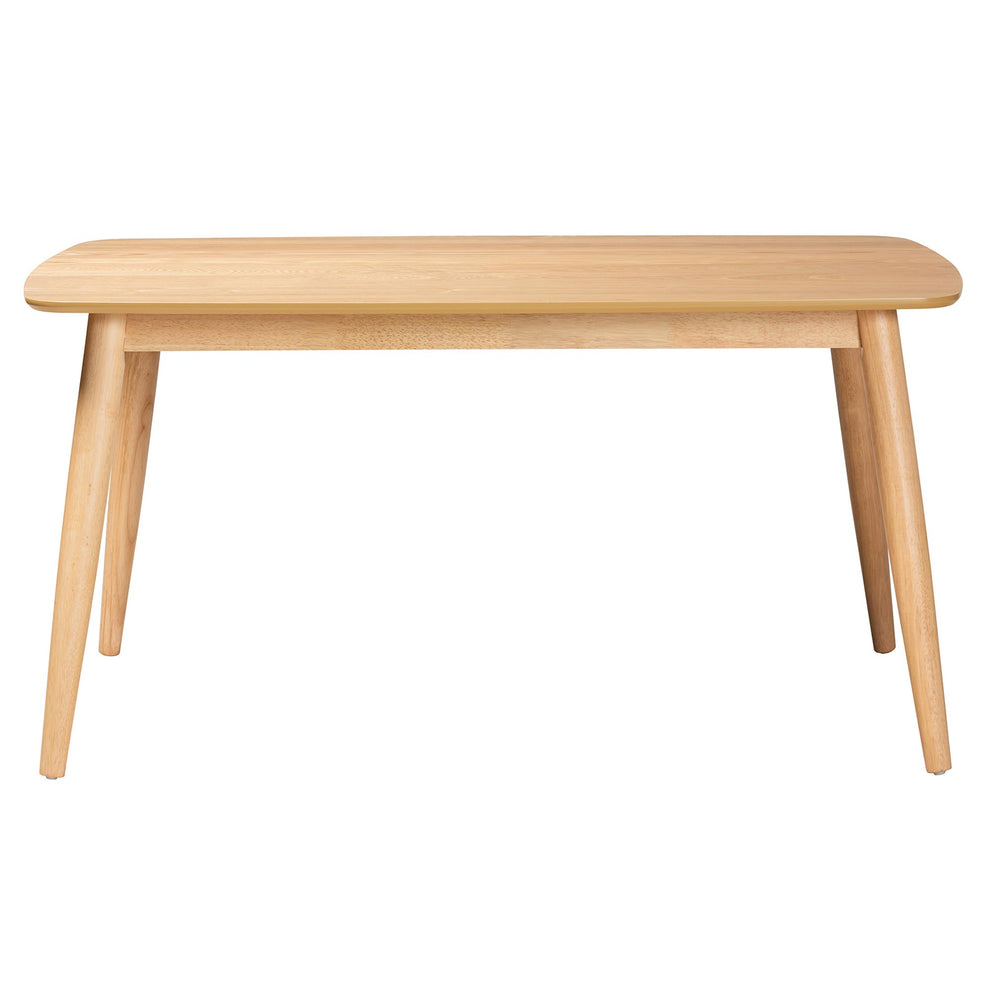 Baxton Studio Flora Mid-Century Modern Black Finished Wood Dining Table | Dining Tables | Modishstore - 12