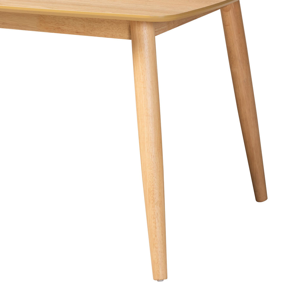 Baxton Studio Flora Mid-Century Modern Black Finished Wood Dining Table | Dining Tables | Modishstore - 14