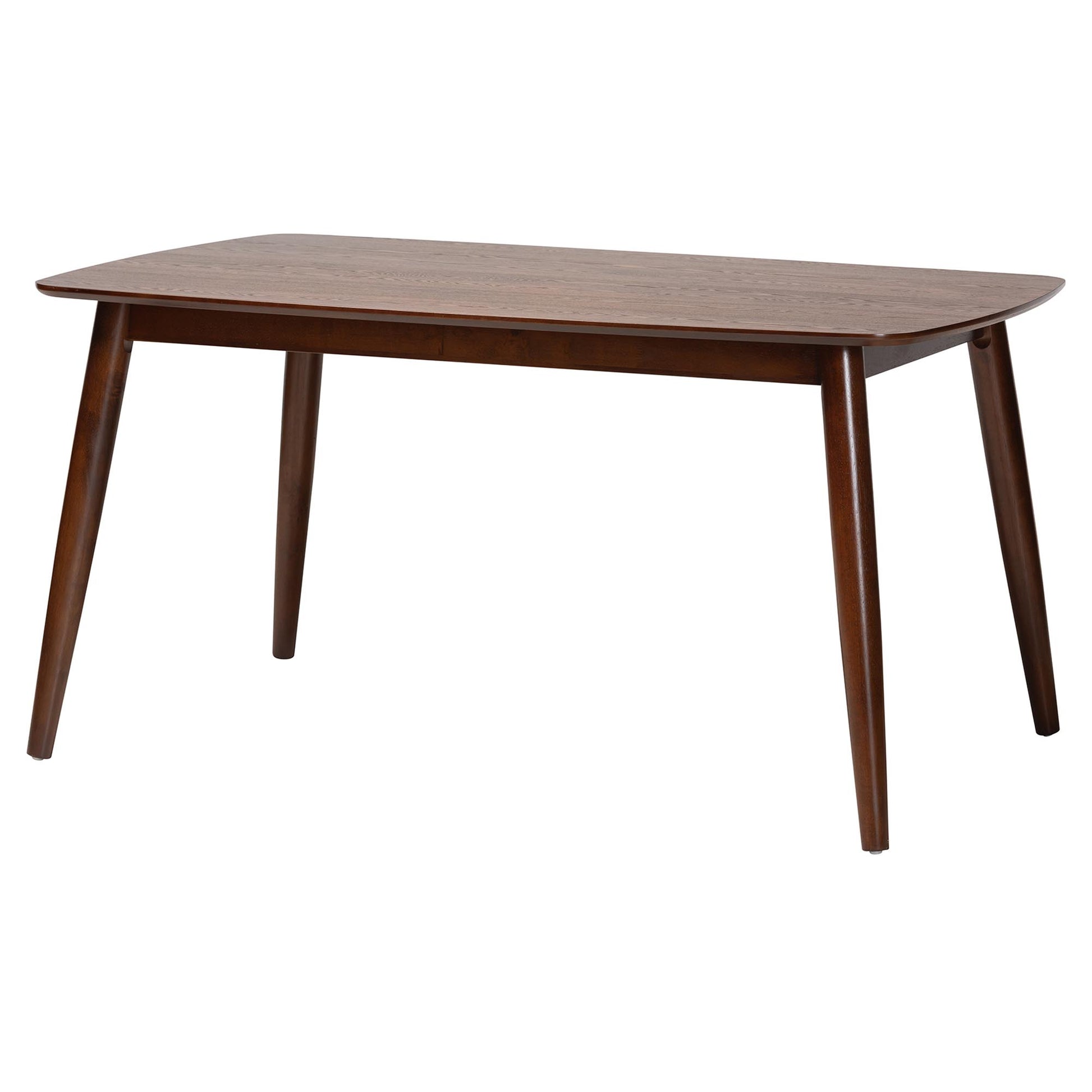 Baxton Studio Tarana Mid-Century Modern Grey Fabric and Walnut Brown Finished Wood 7-Piece Dining Set | Dining Sets | Modishstore - 6