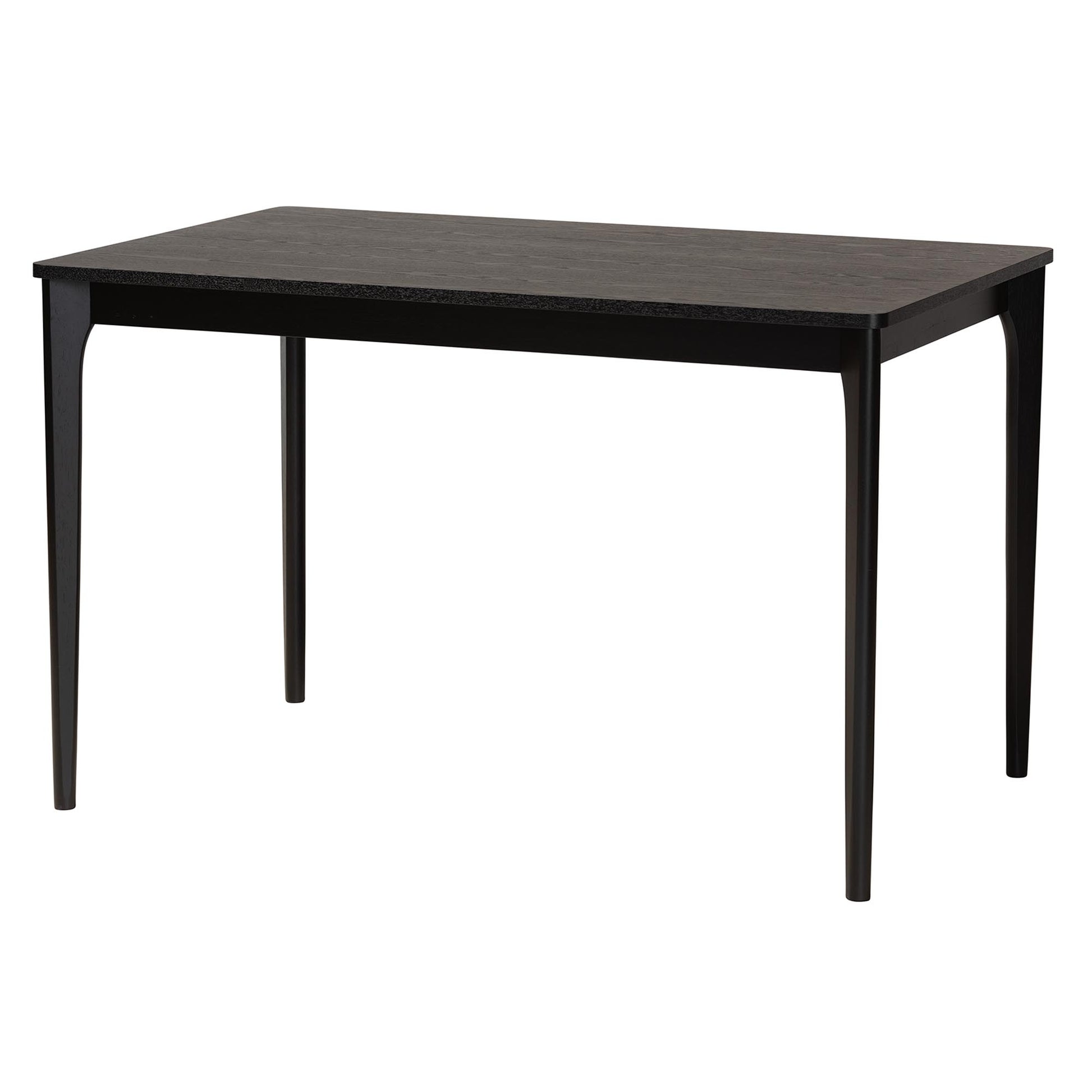 Baxton Studio Dannon Mid-Century Modern Cream Fabric and Black Finished Wood 5-Piece Dining Set | Dining Sets | Modishstore - 4