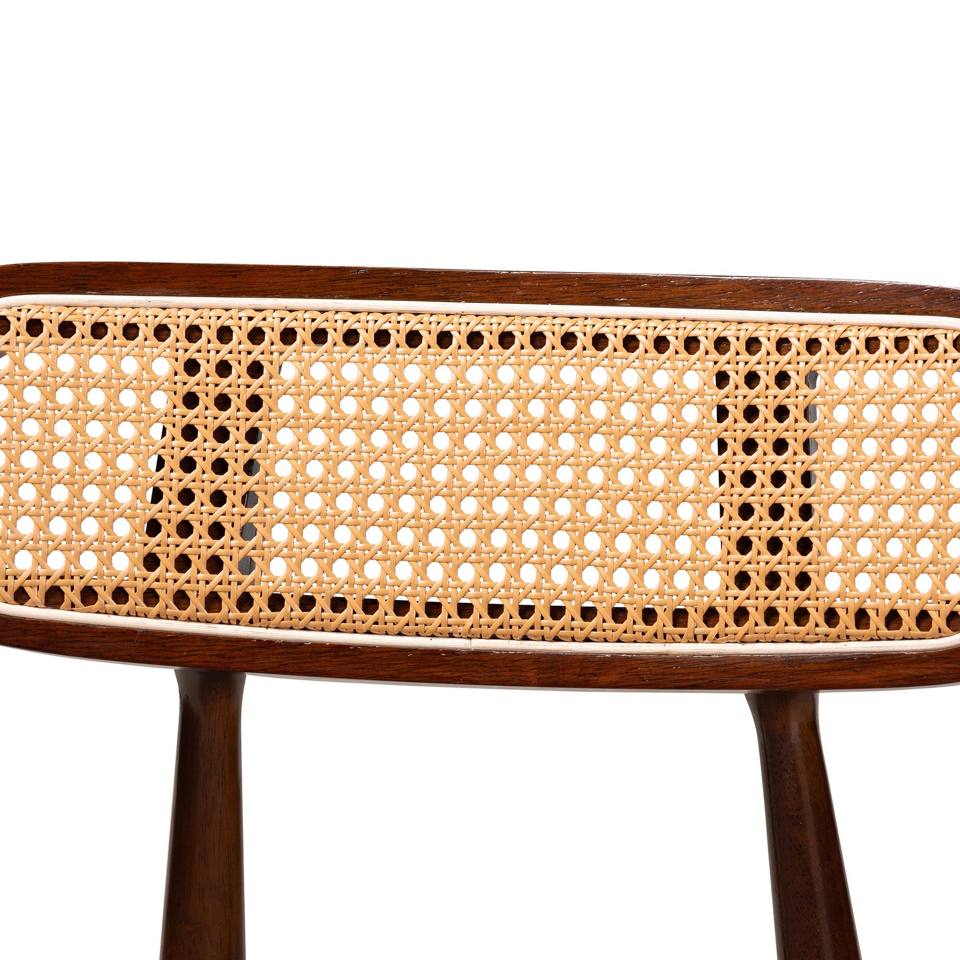 Baxton Studio Tarana Mid-Century Modern Grey Fabric and Walnut Brown Finished Wood 5-Piece Pub Set | Bar Stools & Table | Modishstore - 6