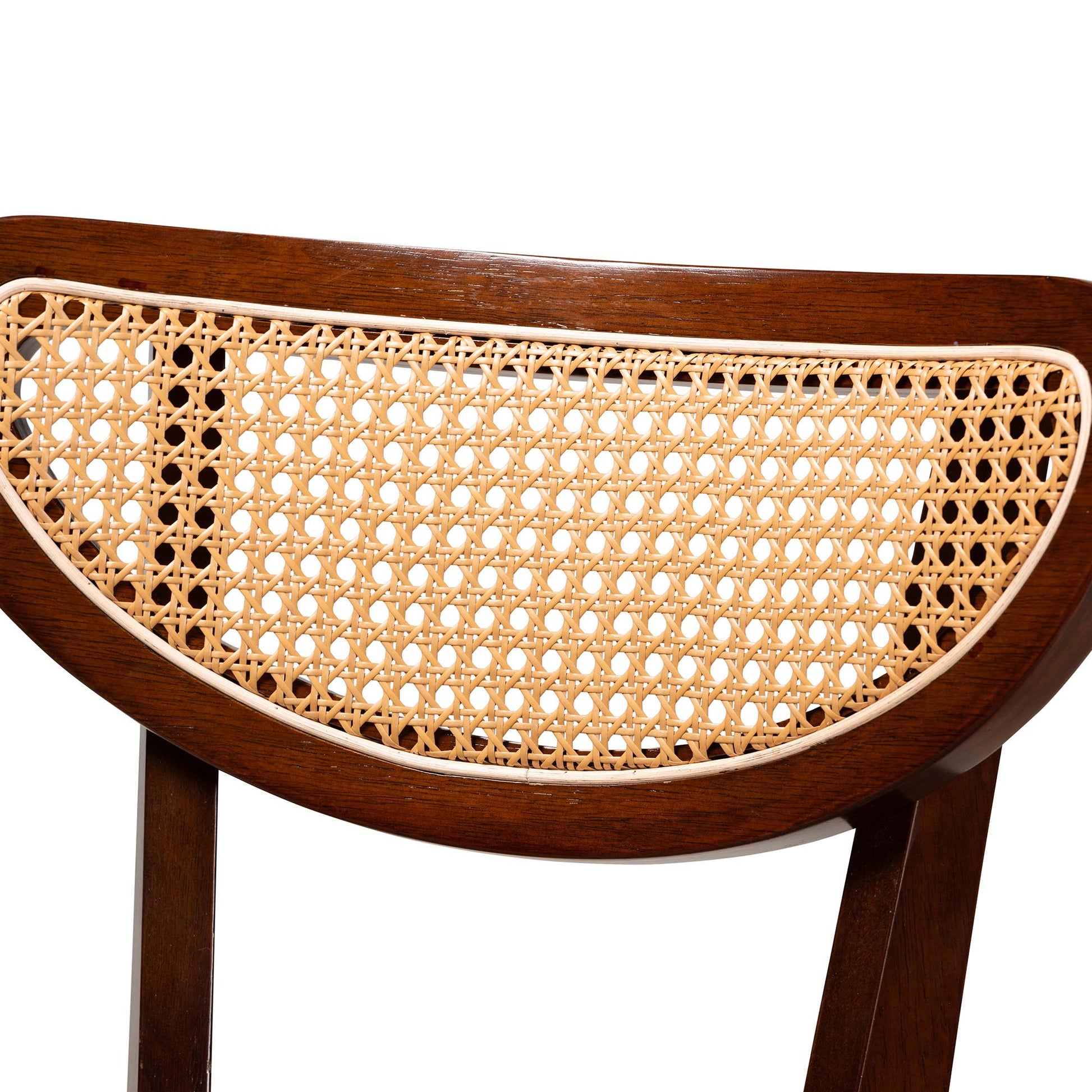 Baxton Studio Dannell Mid-Century Modern Grey Fabric and Walnut Brown Finished Wood 2-Piece Counter Stool Set | Counter Stools | Modishstore - 5