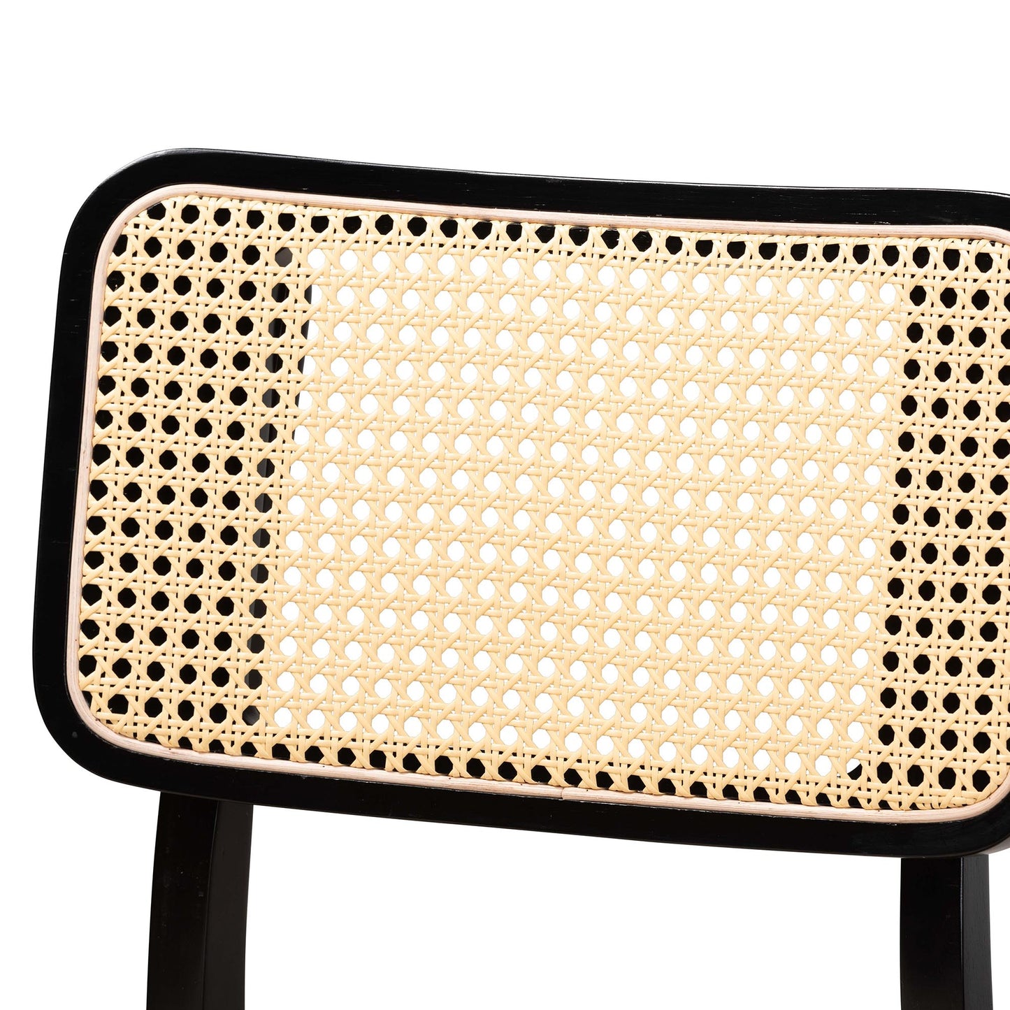 Baxton Studio Dannon Mid-Century Modern Cream Fabric and Black Finished Wood 5-Piece Pub Set | Bar Stools & Table | Modishstore - 8