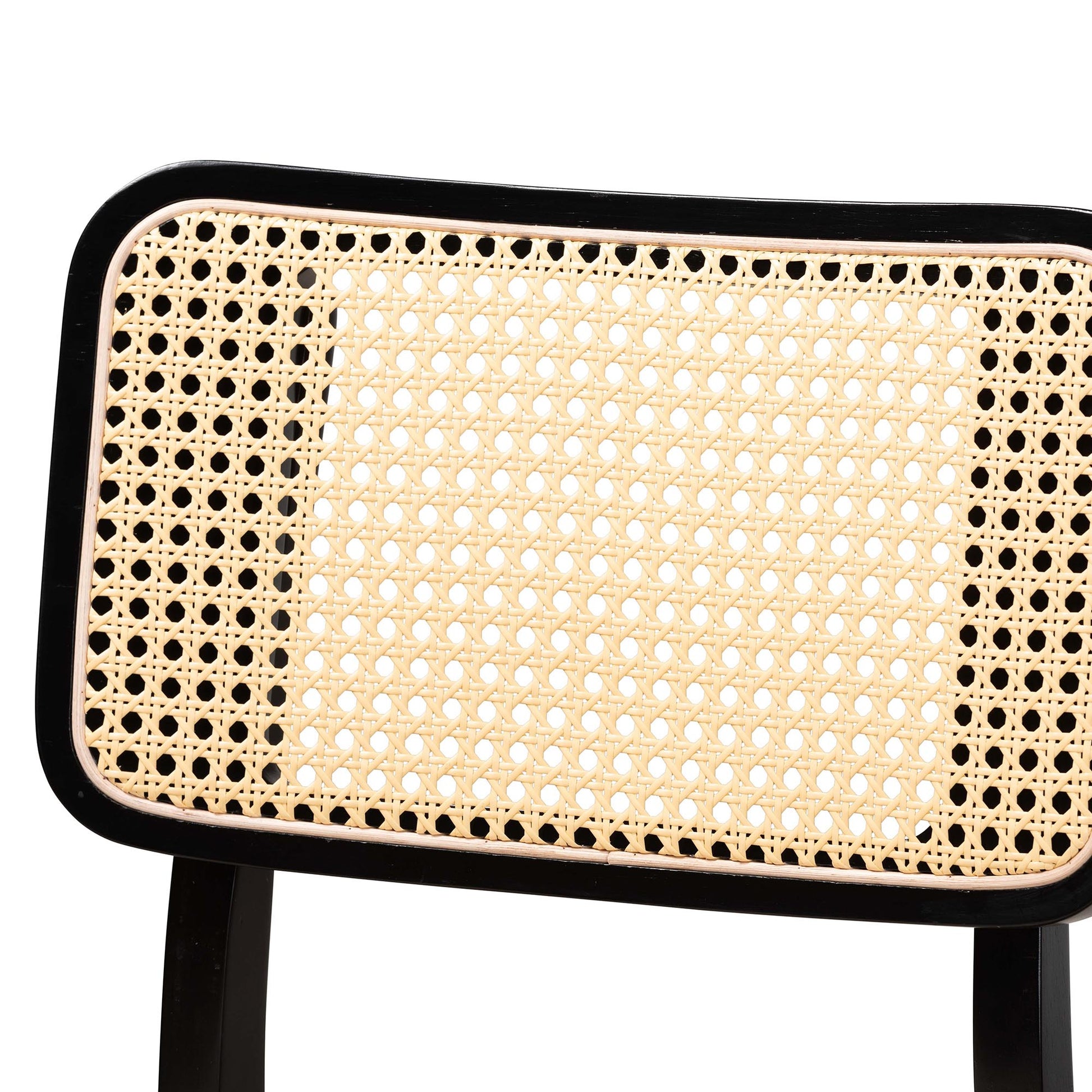 Baxton Studio Dannon Mid-Century Modern Cream Fabric and Black Finished Wood 5-Piece Pub Set | Bar Stools & Table | Modishstore - 8