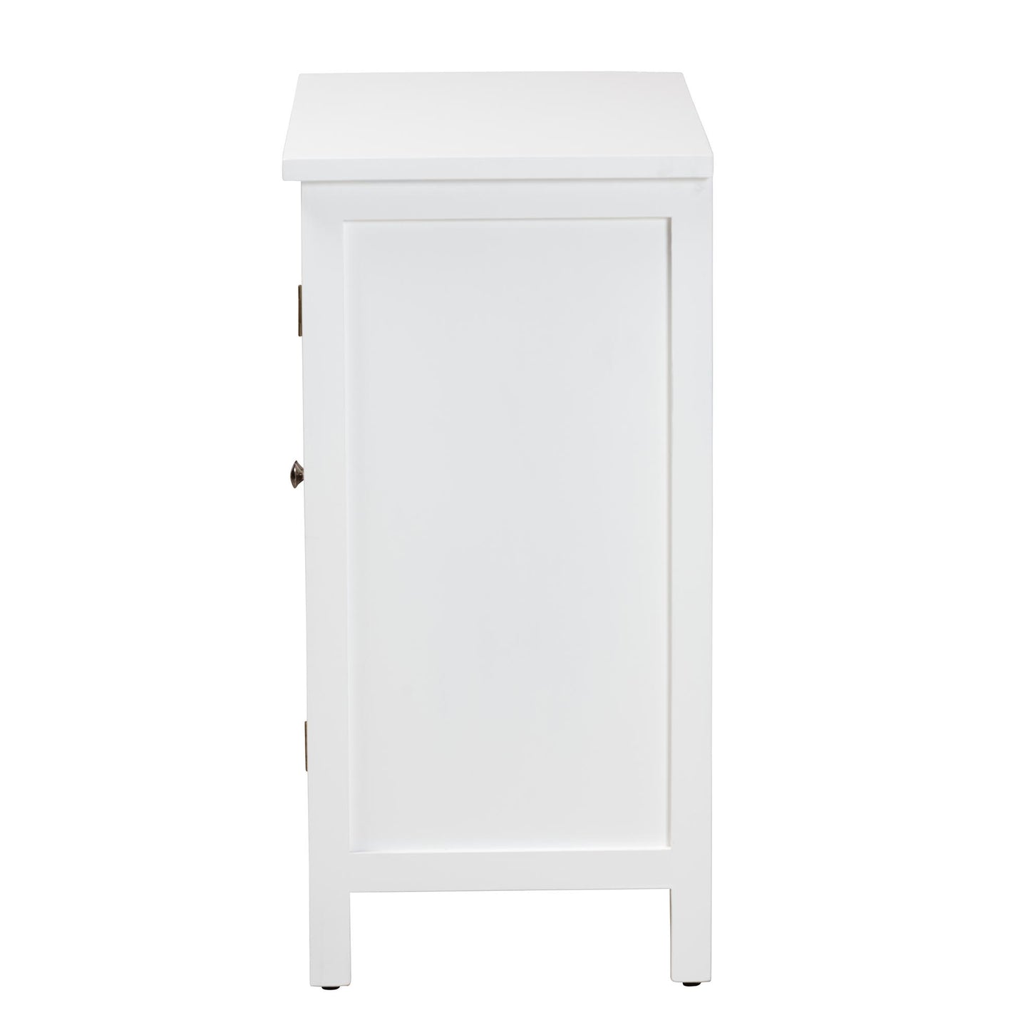 Baxton Studio Yelena Classic and Traditional White Finished Wood 2-Door Storage Cabinet | Cabinets | Modishstore - 7