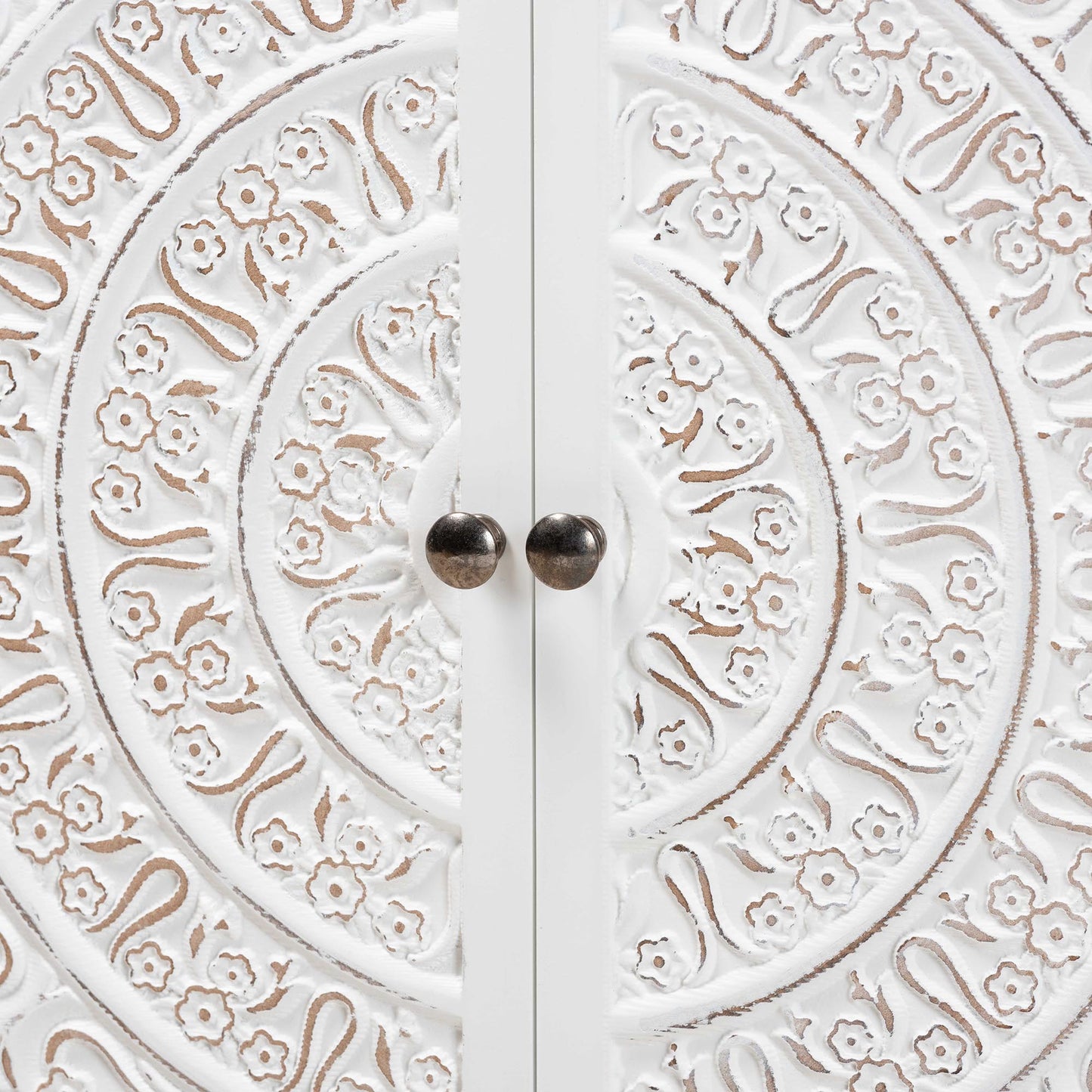 Baxton Studio Yelena Classic and Traditional White Finished Wood 2-Door Storage Cabinet | Cabinets | Modishstore - 8