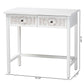 Baxton Studio Yelena Classic and Traditional White Finished Wood 2-Drawer Console Table | Console Tables | Modishstore - 10