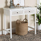 Baxton Studio Yelena Classic and Traditional White Finished Wood 2-Drawer Console Table | Console Tables | Modishstore