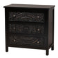 Baxton Studio Yelena Classic and Traditional Black Finished Wood 3-Drawer Storage Cabinet | Cabinets | Modishstore - 2